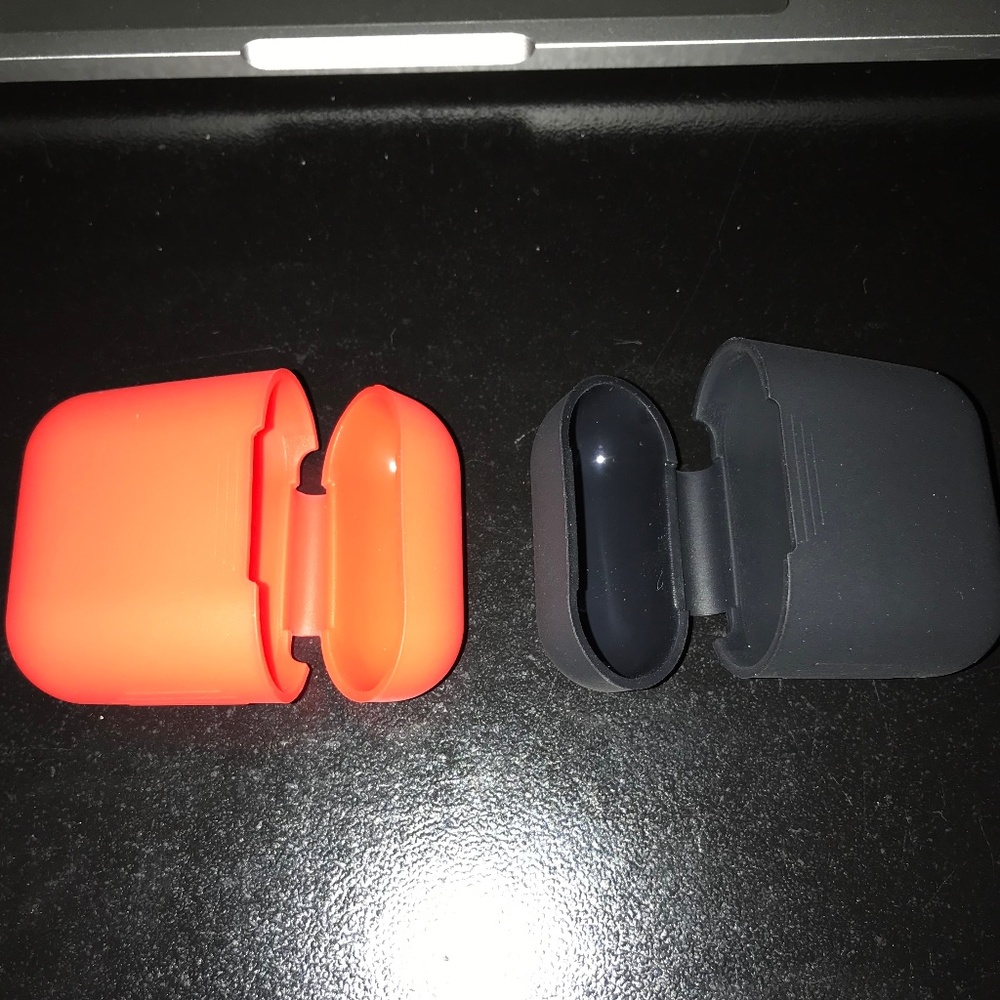 Apple Airpod Rubber Cases (Red + Black)